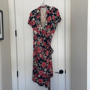 Silk wrap dress- large floral print. Gorgeous!